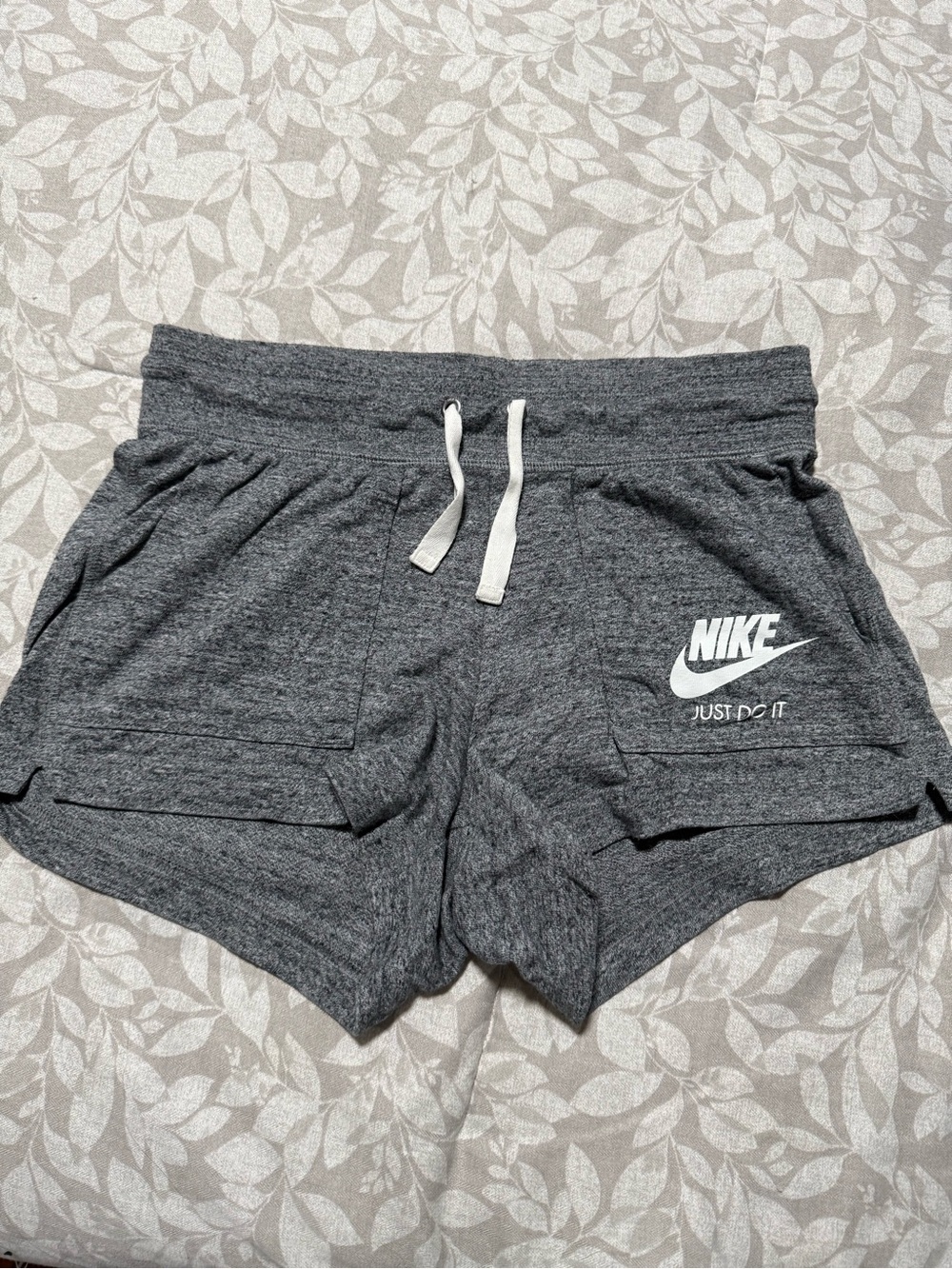 Nike Women's Dark Gray Heather Athletic Drawstring Shorts